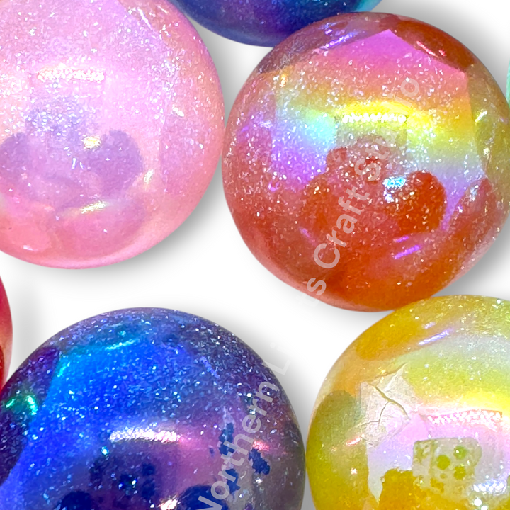 Glitter Starfall Galaxy 20mm Beads -10pc.