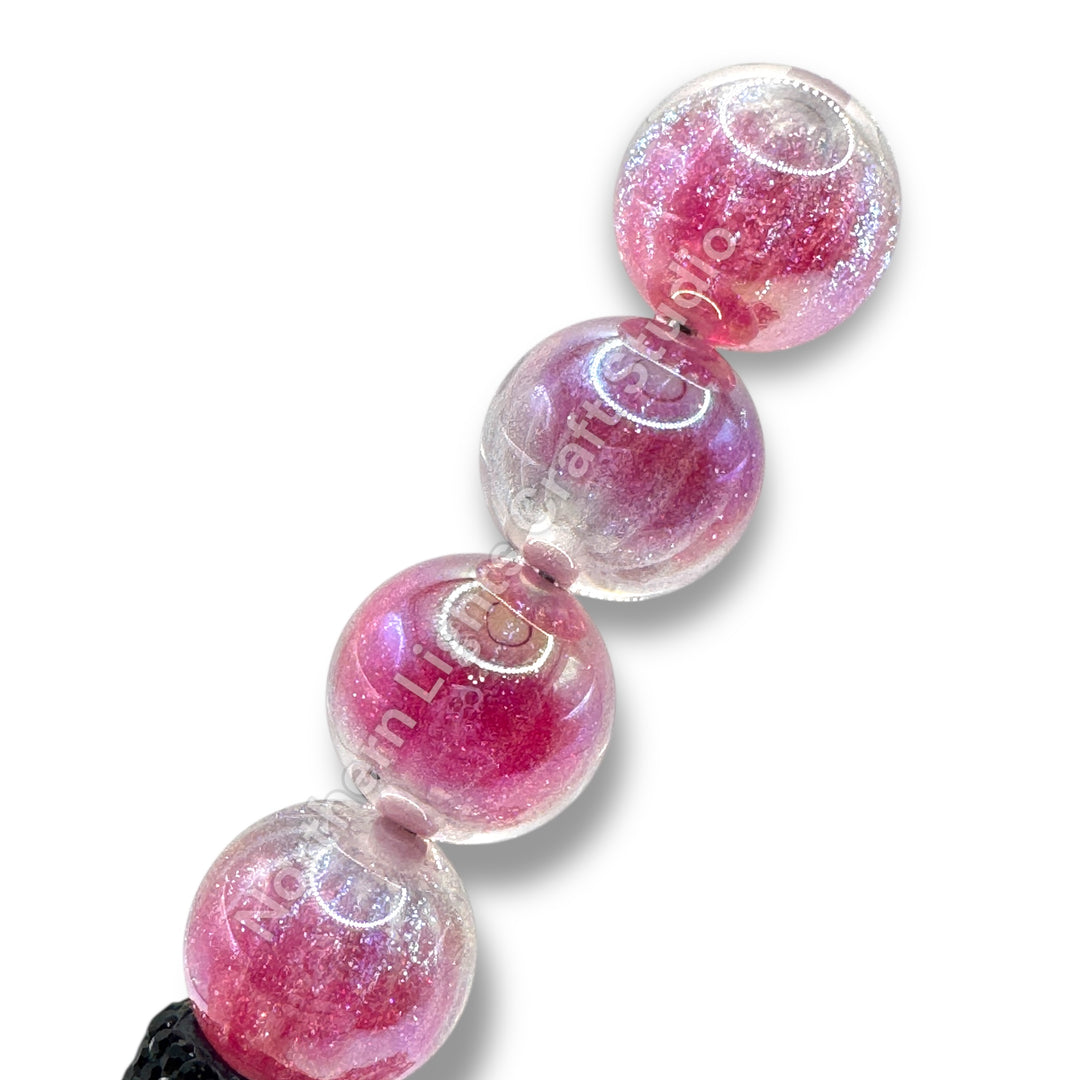 Starburst Premium Glitter Luminous 16mm Beads -10pc.