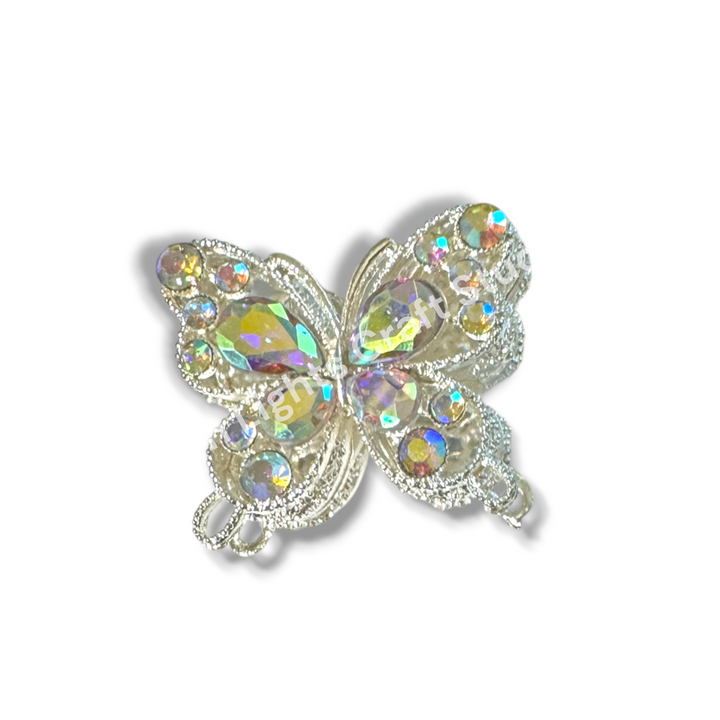 Silver Metal Alloy Butterfly Beads - 30mm