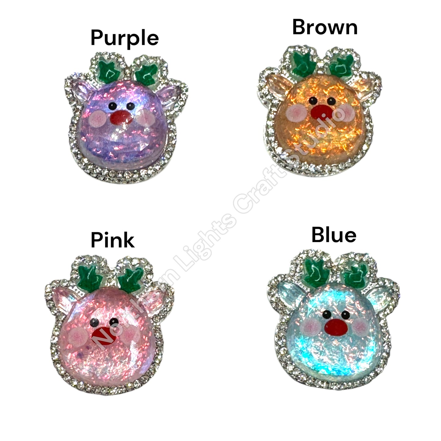 Metal Alloy Christmas Bling Beads - 1pc choose style
