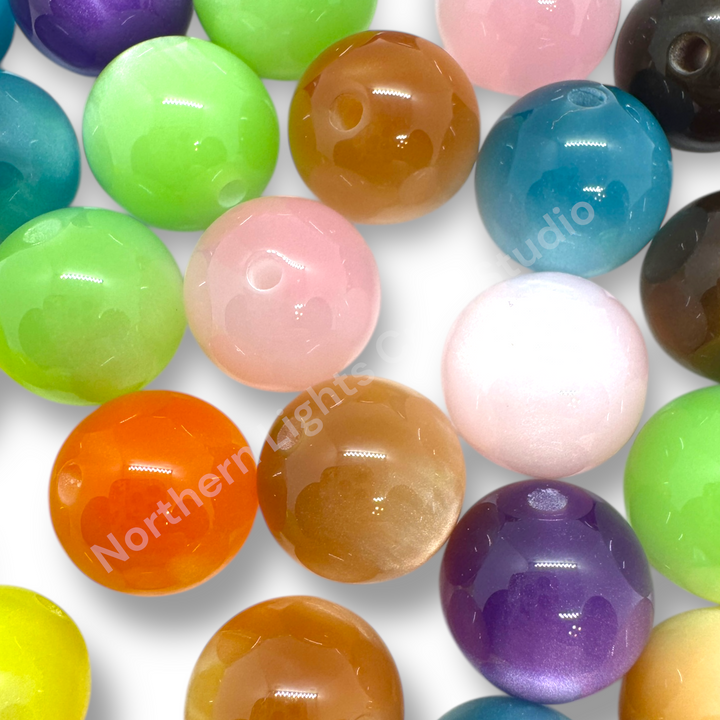 Cat Eye 16mm Acrylic Bead - 9 Colors Available - 20pc.