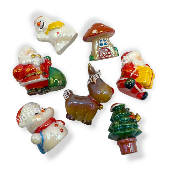 Christmas UV Figure Beads -5pc. Mix