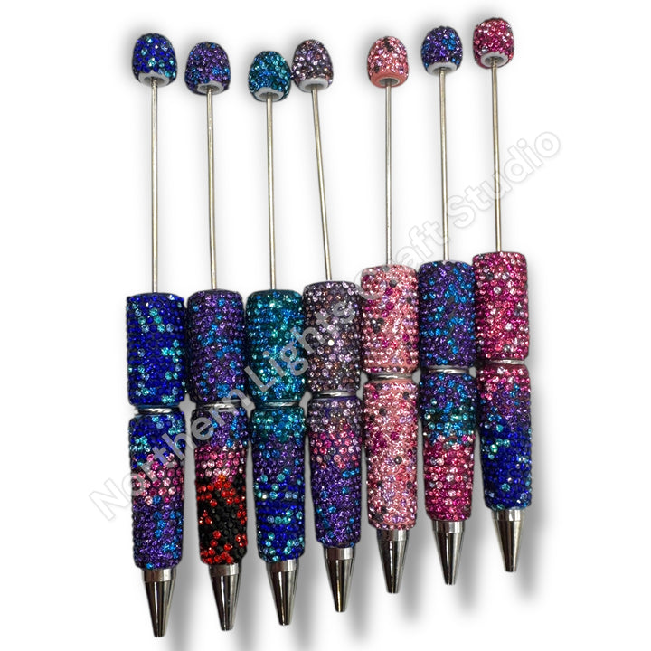 Aurora Borealis Rhinestone Beadable Pen Blank Collection