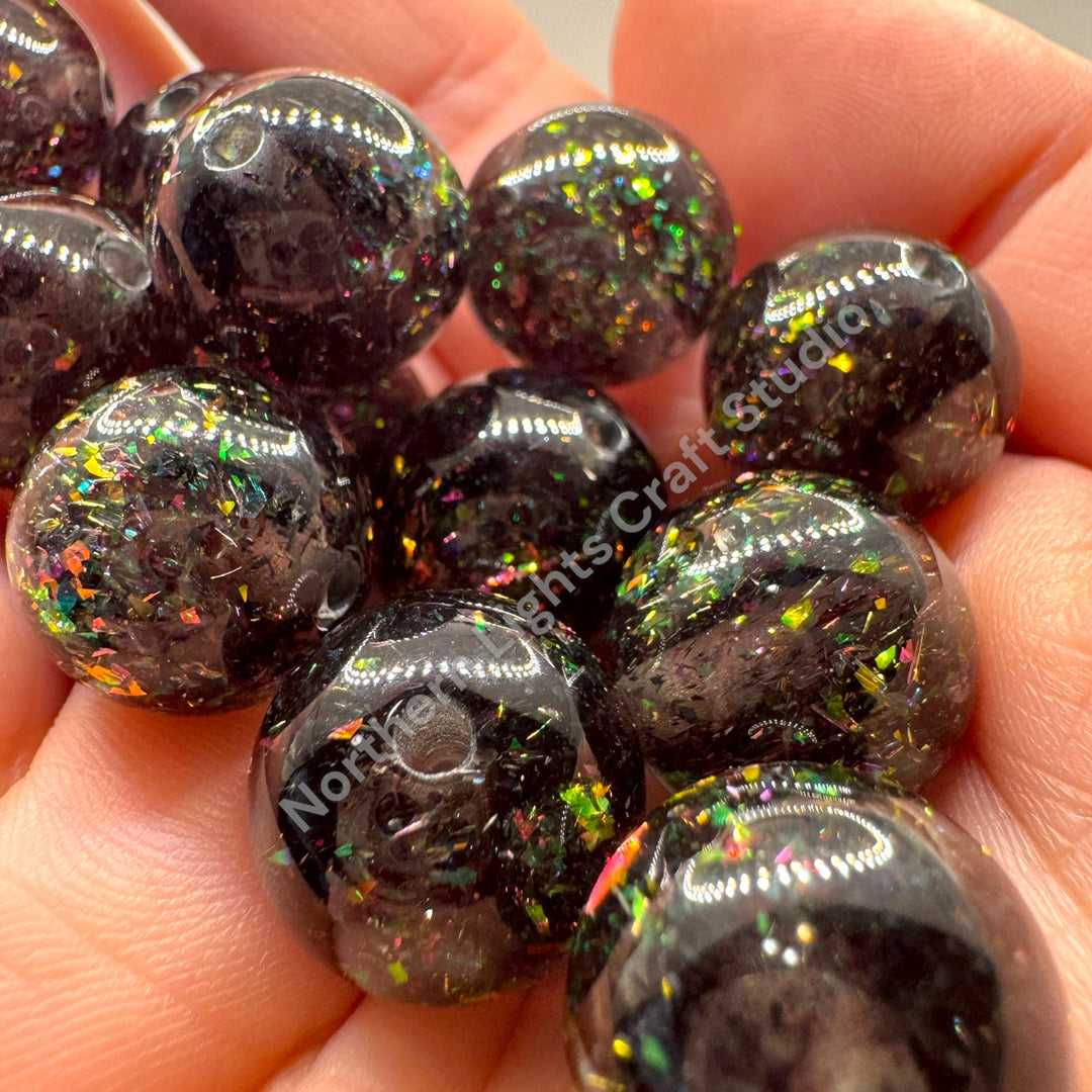 Irridescent Purple Flake 16mm Bead - 20pc.