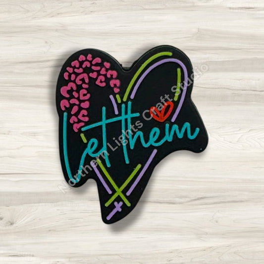 Let Them Silicone Focal Bead