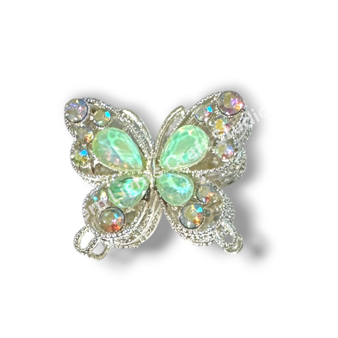 Silver Metal Alloy Butterfly Beads - 30mm