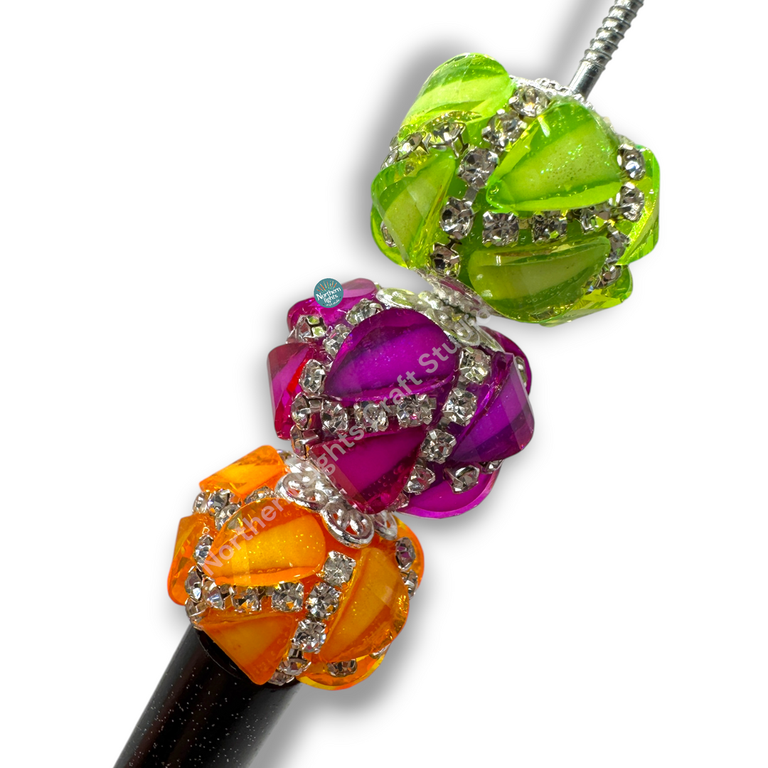 Neon Fancy Rhinestone Teardrop Beads - 10pc. Mix