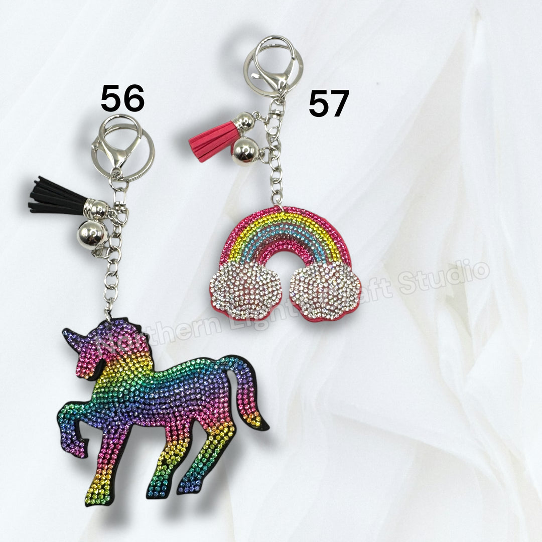 Rhinestone Purse Charm Keychains for DIY