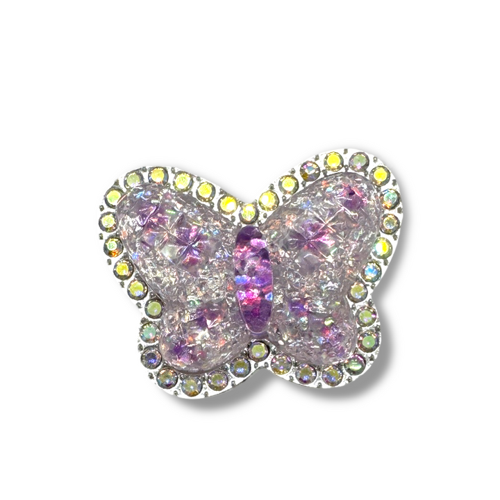 Metal Alloy Jelly Glitter Butterfly - 1pc.