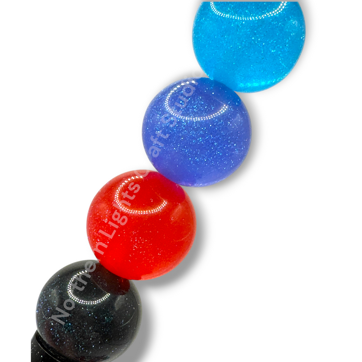 Starlight 16mm Glitter Bead Mix- 20pc.