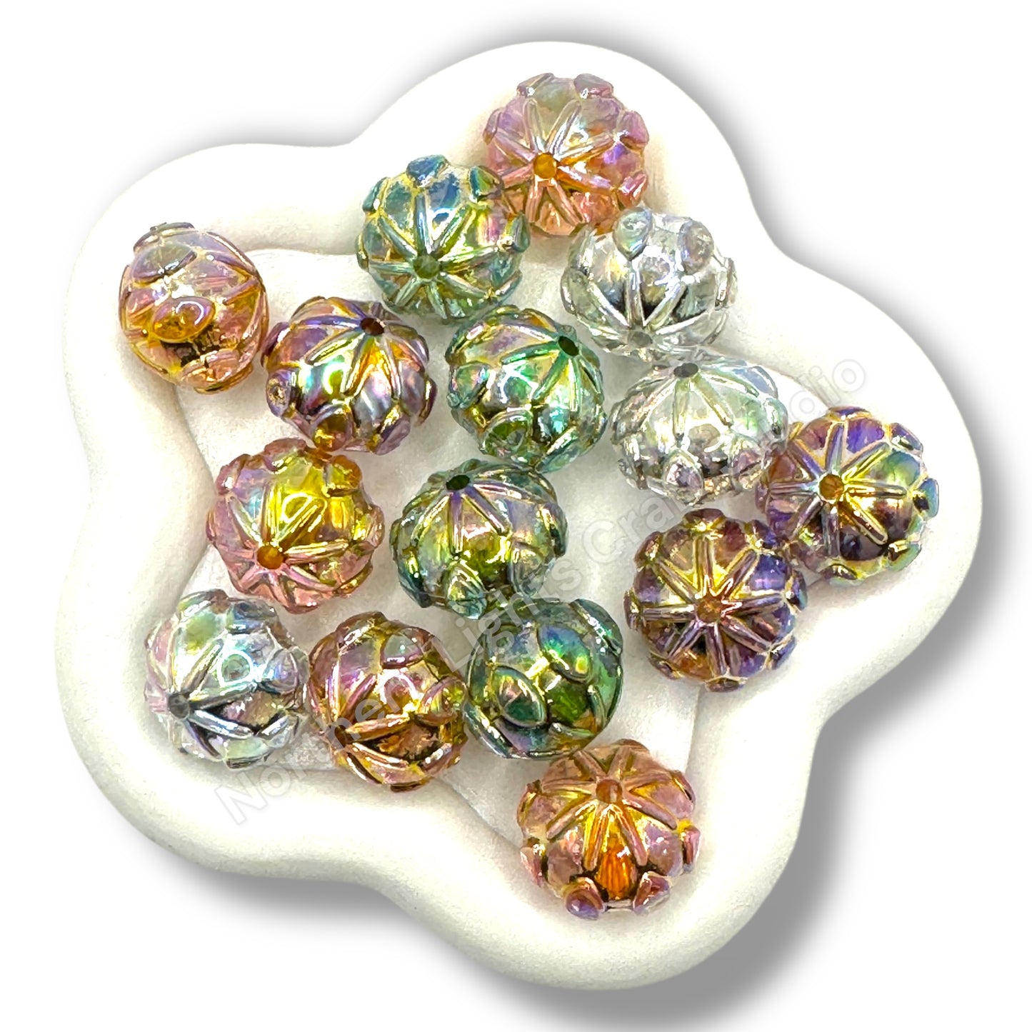 Lantern UV Bead Mix - 17-18mm - 10pc.