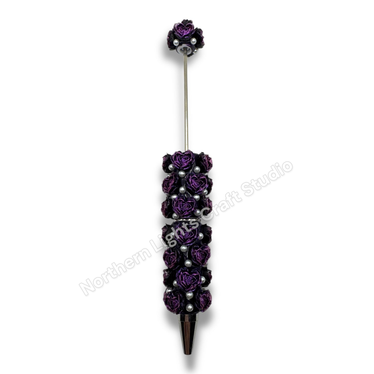 Soft Heart Shape Flower Beadable Pen
