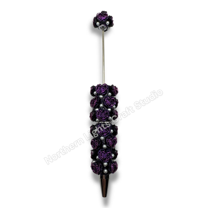 Soft Heart Shape Flower Beadable Pen