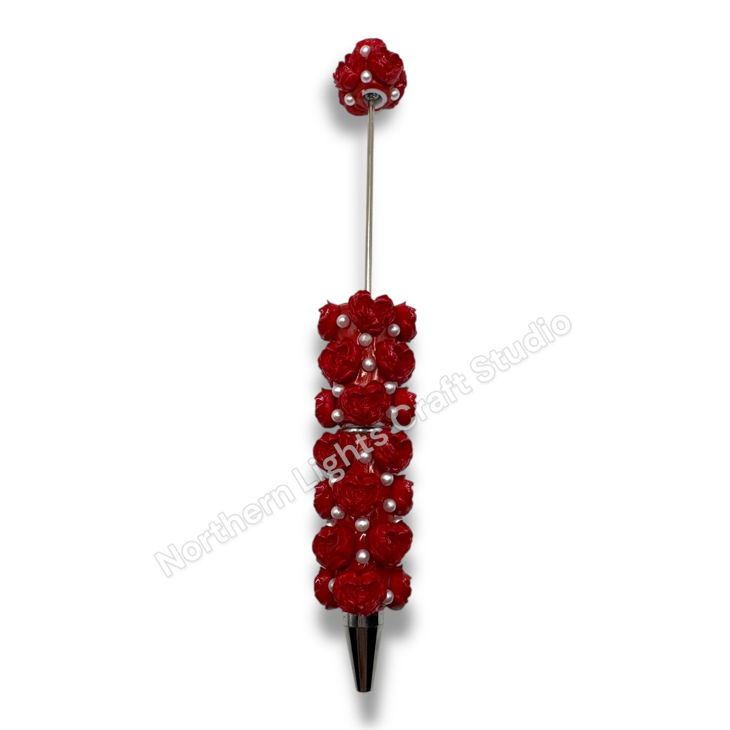Soft Heart Shape Flower Beadable Pen