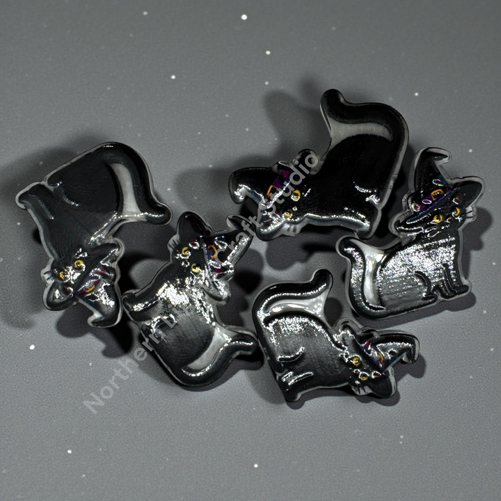 Halloween Acrylic Double-Sided Focal Bead - 20pc.  Mix
