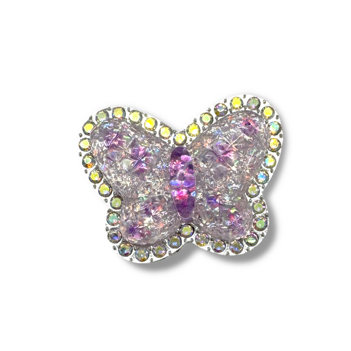 Metal Alloy Jelly Glitter Butterfly - 1pc.