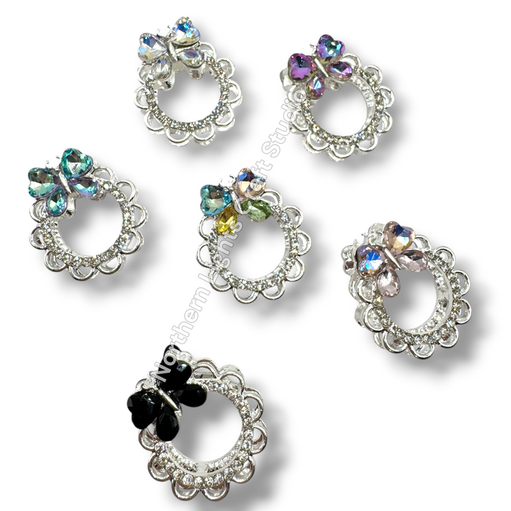 Metal Alloy Bow Wreath Round Bead - 1 pc.