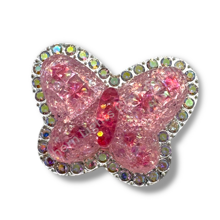 Metal Alloy Jelly Glitter Butterfly - 1pc.