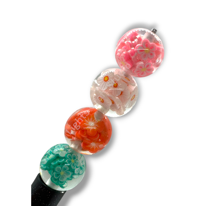 Flower Slice Colorful Premium Confetti 16mm Resin Beads - 10pc.