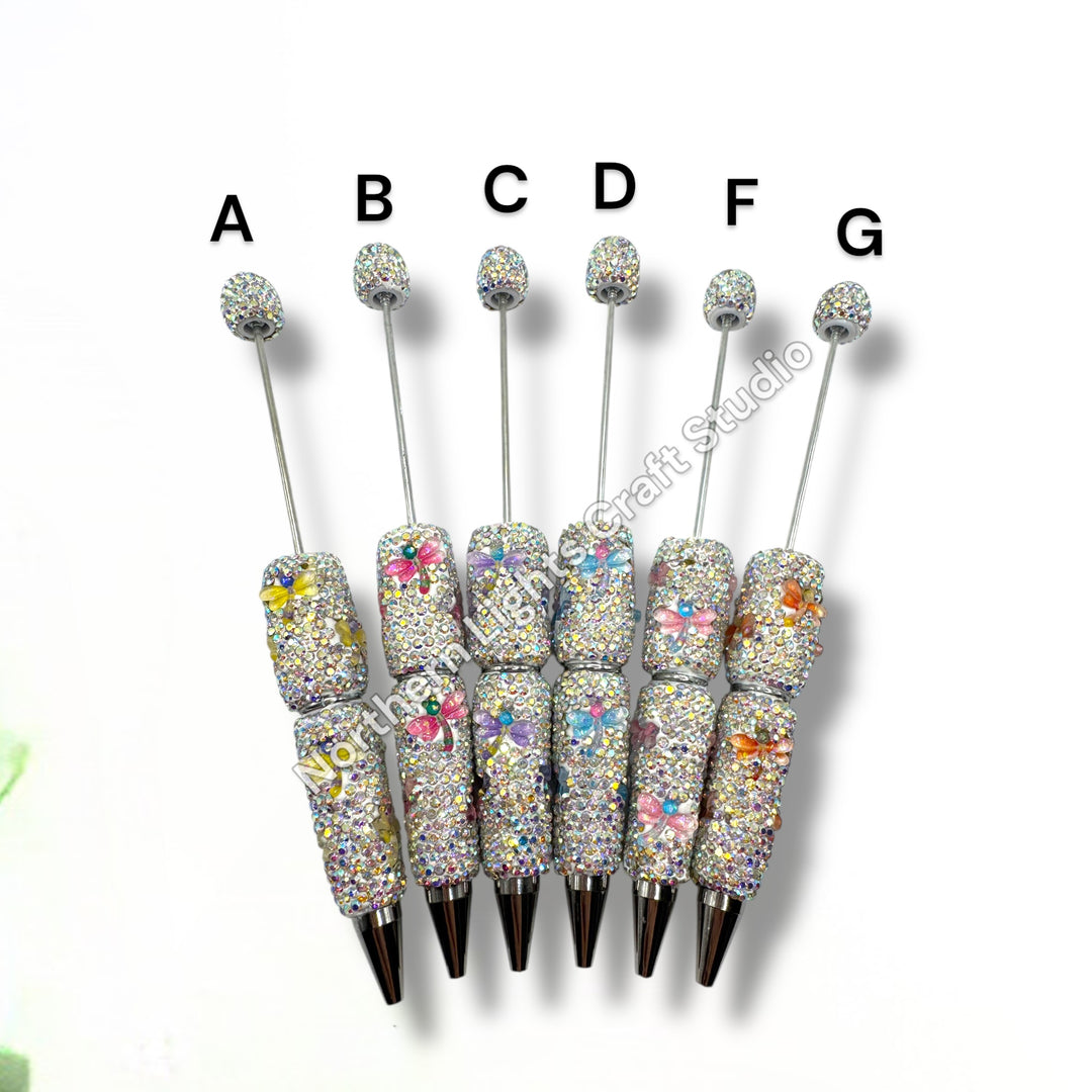 Beadable Dragonfly Rhinestone Pens