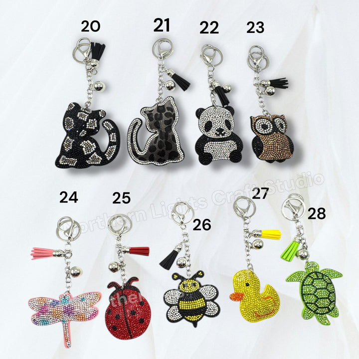 Rhinestone Purse Charm Keychains for DIY