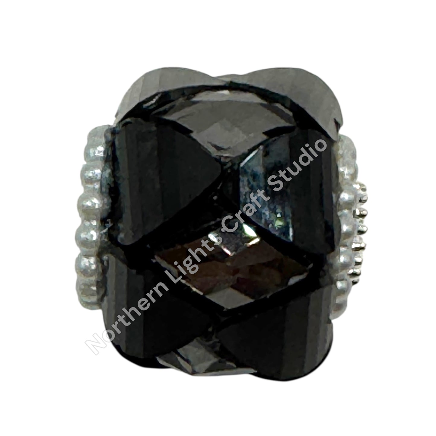 Diamond Accent Heart Beads - 1pc.