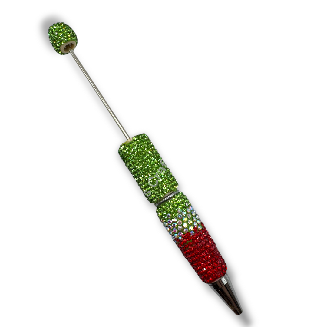 Beadable Christmas Rhinestone Pens