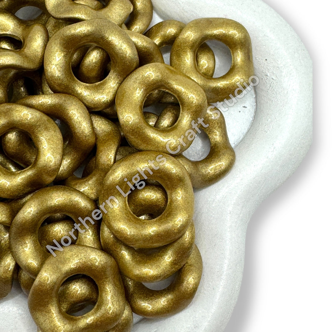Gold Pearl Finish Wavy Spacer 16mm - 50 pcs.