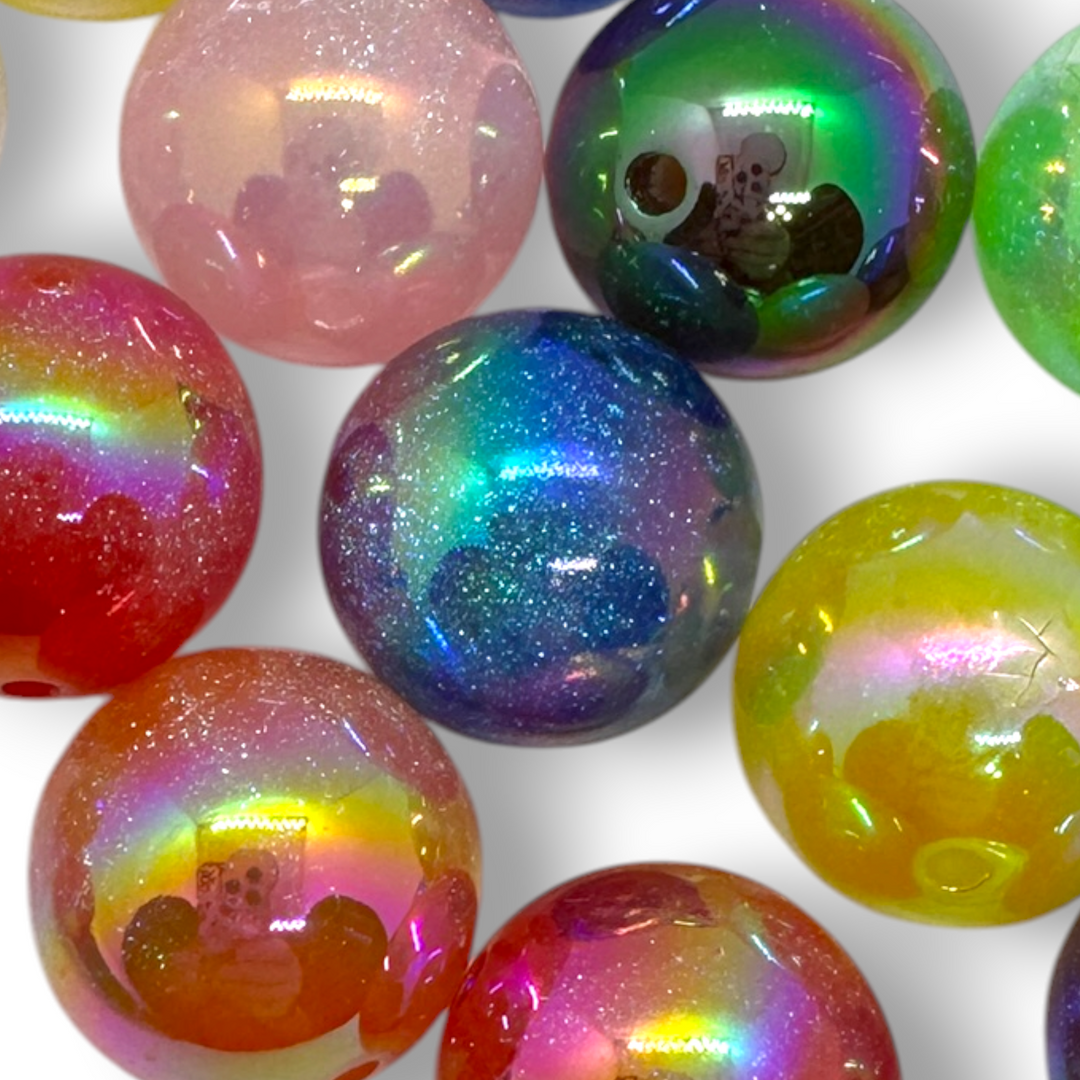 Glitter Starfall Galaxy 20mm Beads -10pc.