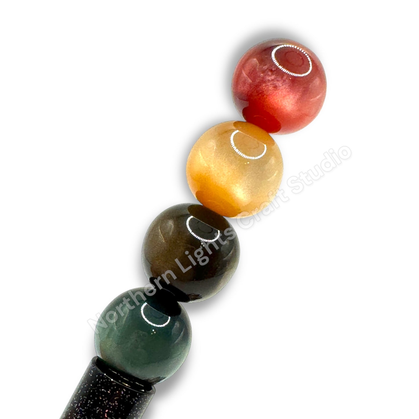 Shiny Cat's Eye Warm Color Bead Mix -16mm - 20pc
