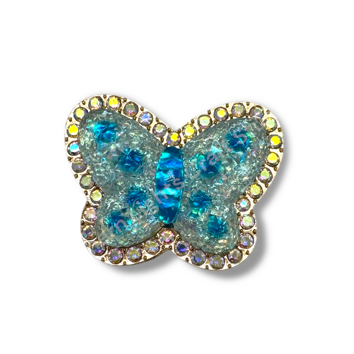 Metal Alloy Jelly Glitter Butterfly - 1pc.