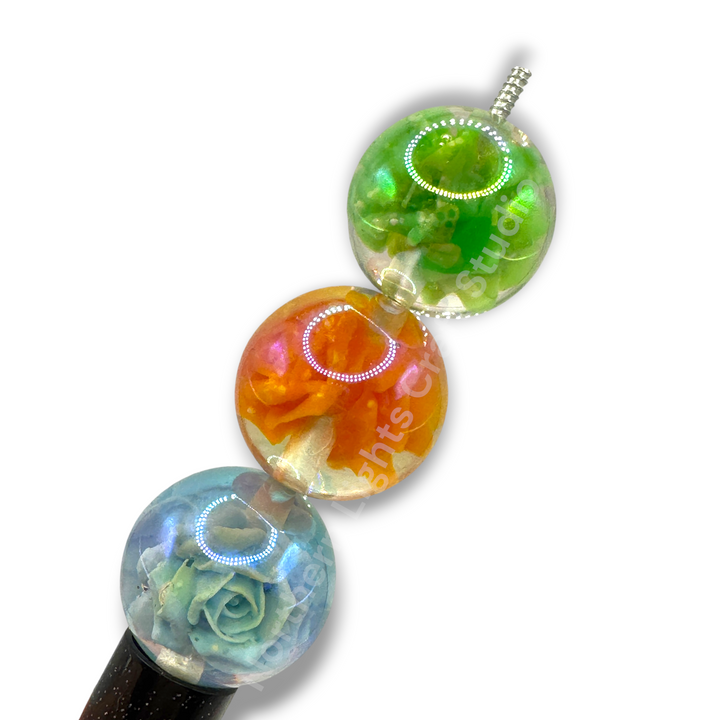 Rose UV 20mm Luxury Resin Beads - 10pc. Mix