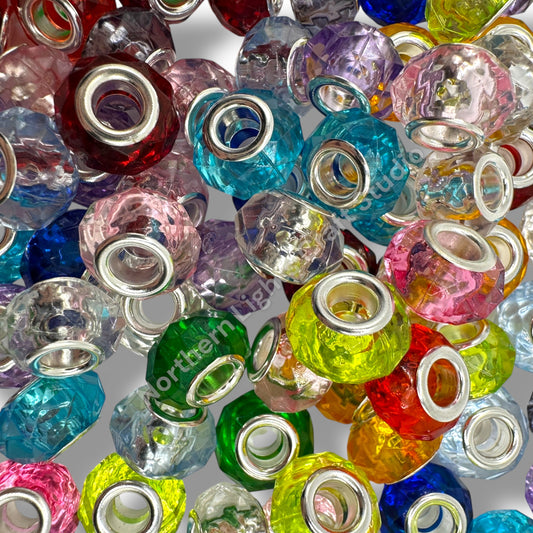 Wheel Beads / Large Hole Spacer Beads - Pack of 25 Pieces