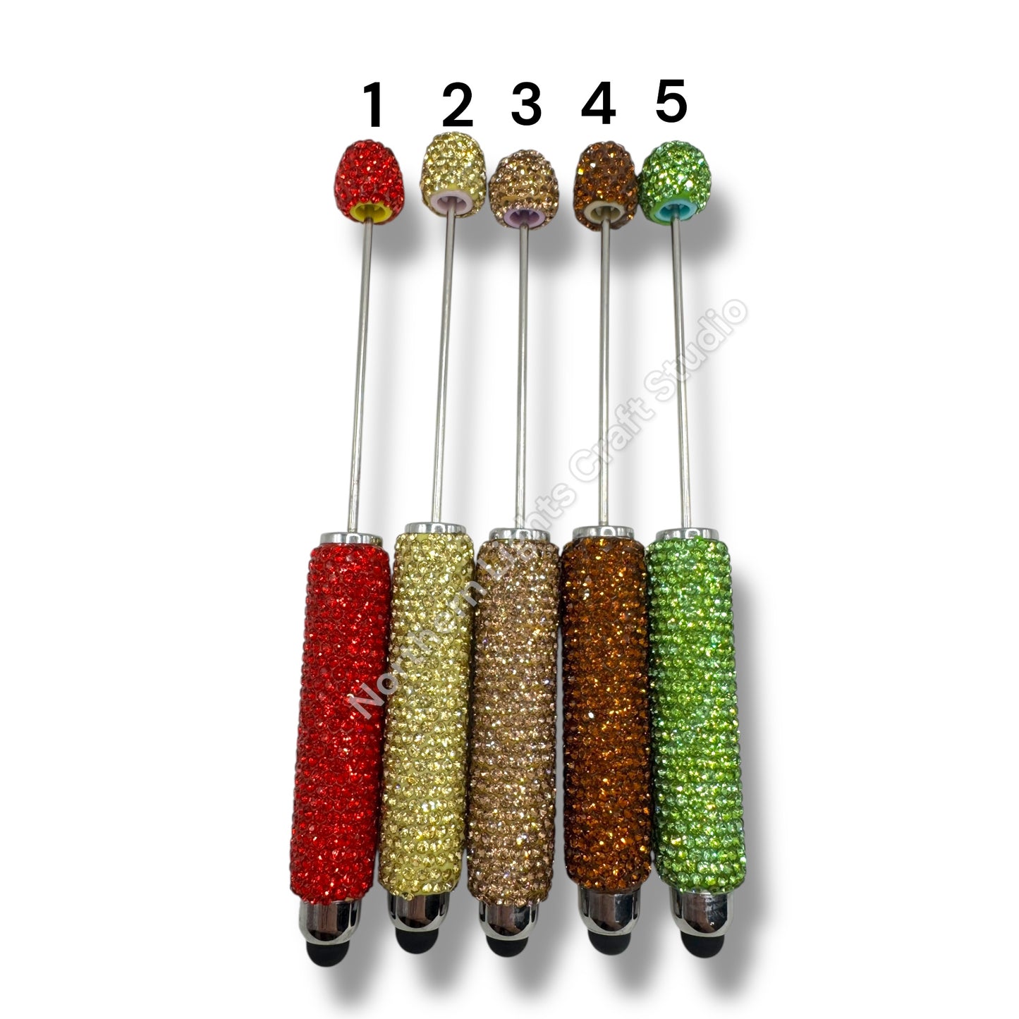 Beadable Rhinestone Stylus Pen - Solid or AB Mix-1pc.