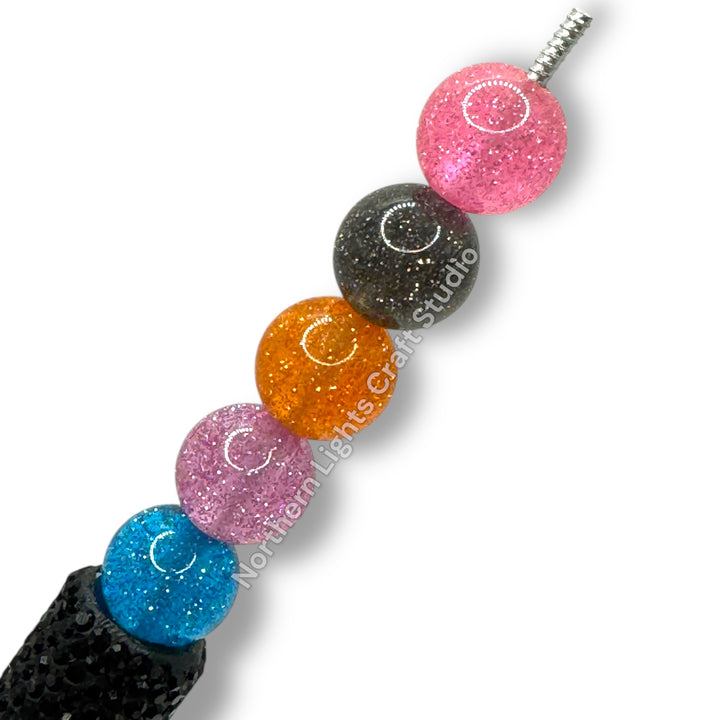 12mm Glitter Beads - 25 pcs.