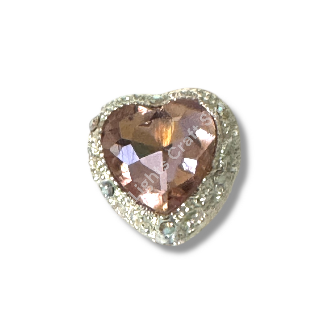 Metal Alloy Heart Bead