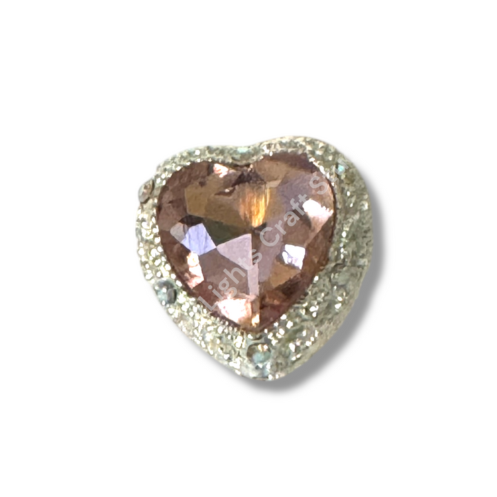 Metal Alloy Heart Bead
