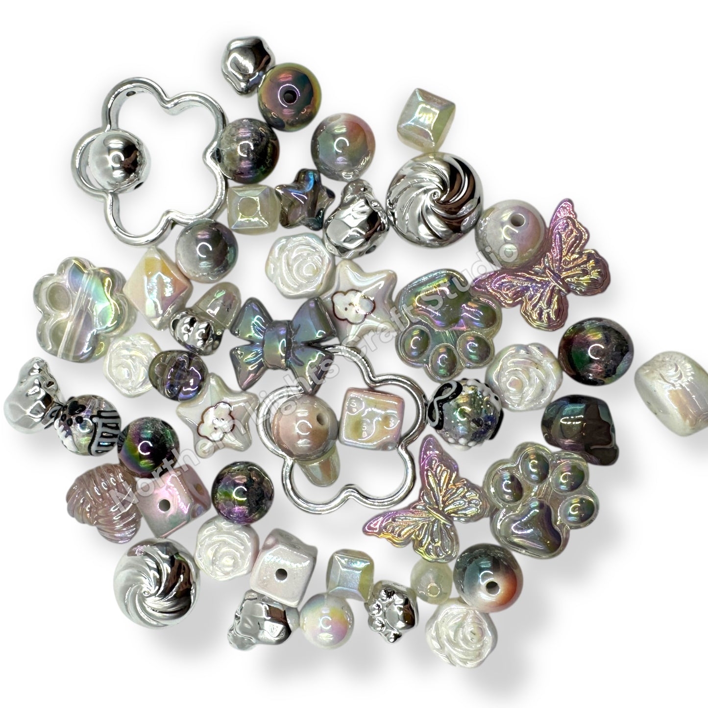 Color Bead and Charm Mixes - 125g. - Perfect for Keychains!