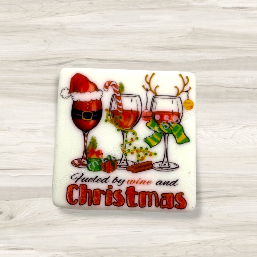 Printed Christmas Focals / Christmas Focal Beads