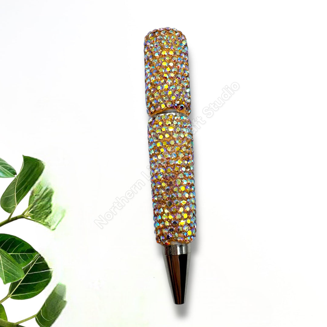 Shiny AB Colorful Rhinestone Beadable Pens - 1pc.