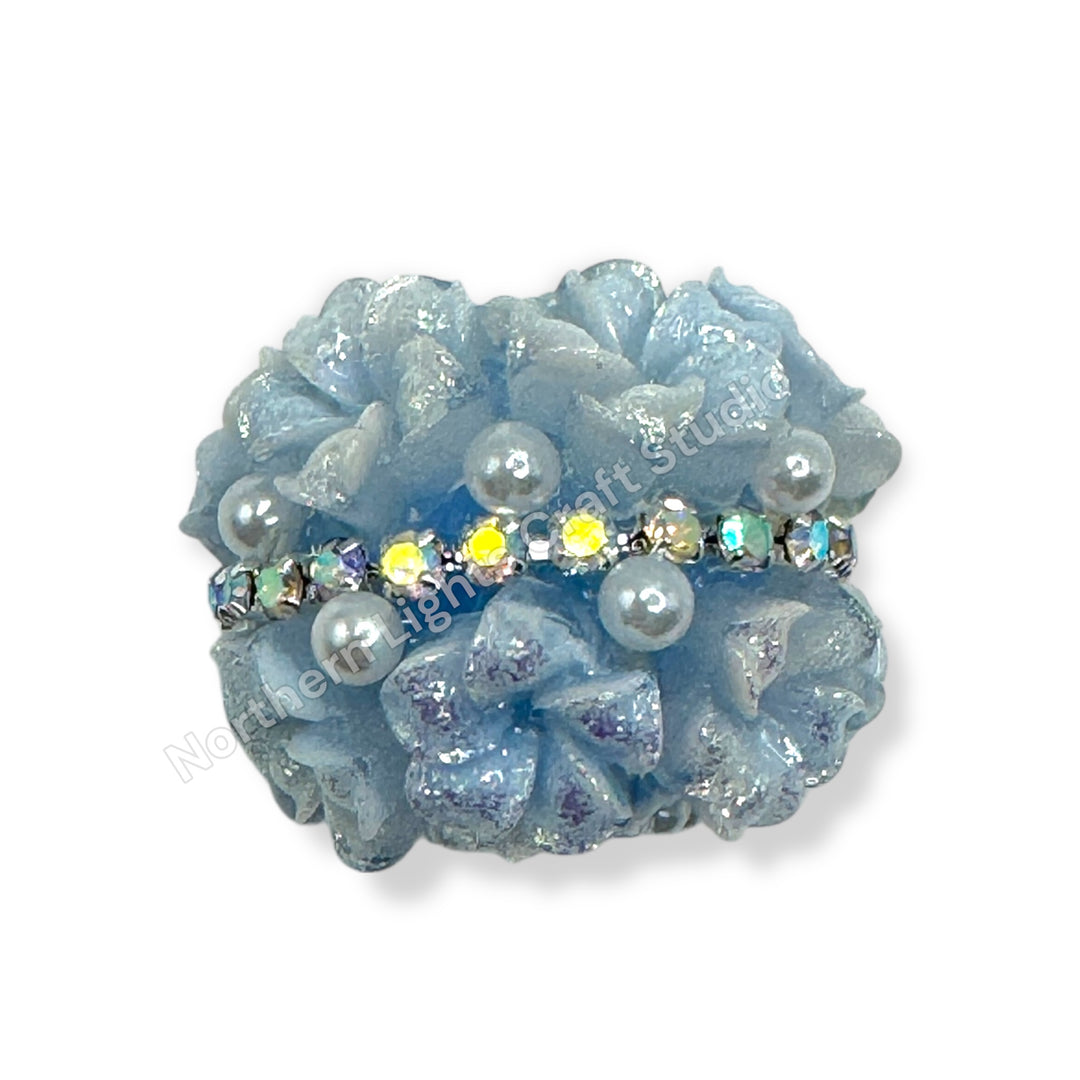Soft Flower with Rhinestone Middle Chain - 1pc.