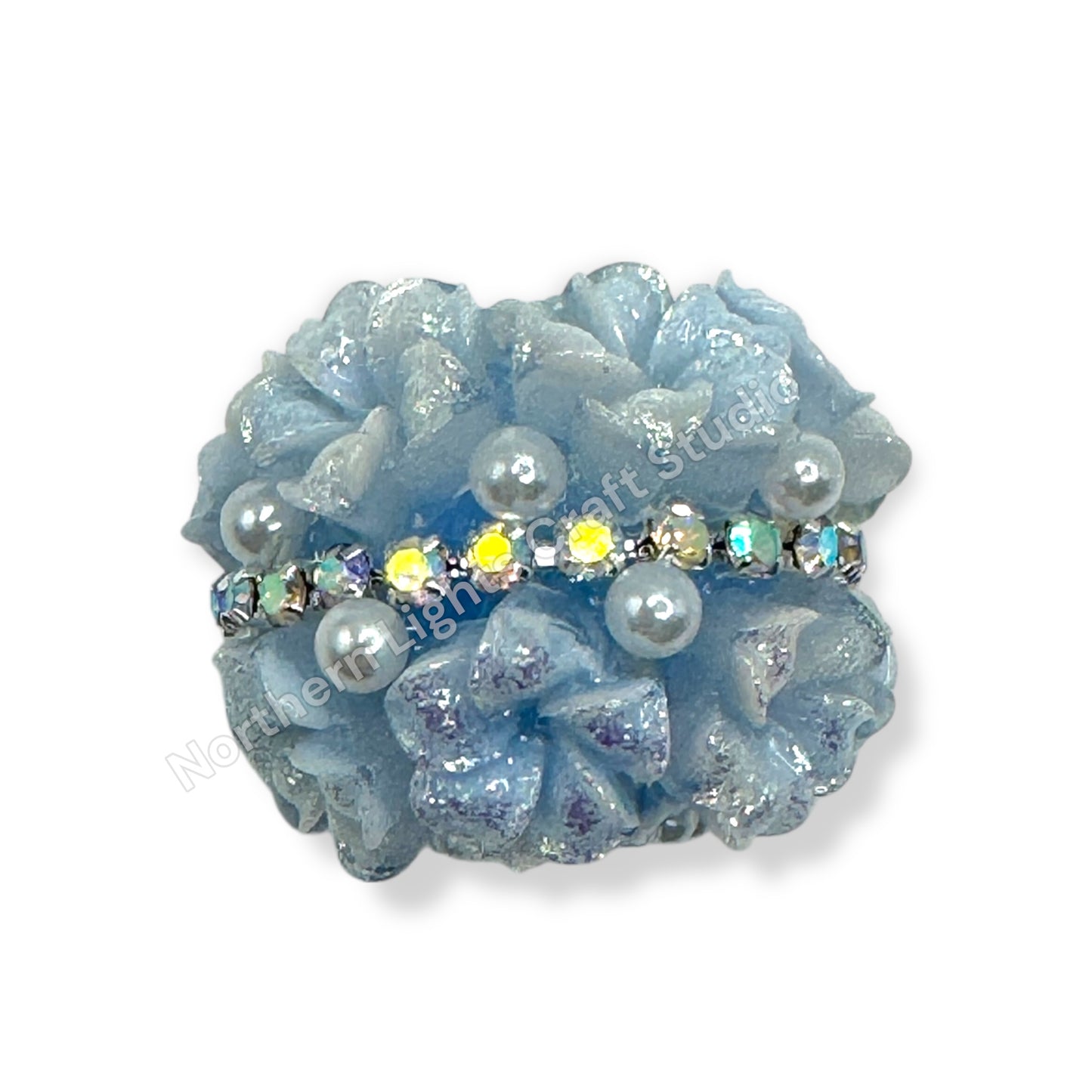 Soft Flower with Rhinestone Middle Chain - 1pc.