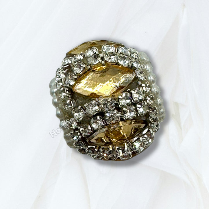 Fancy Rhinestone Pumpkin Beads - 9 piece Mix