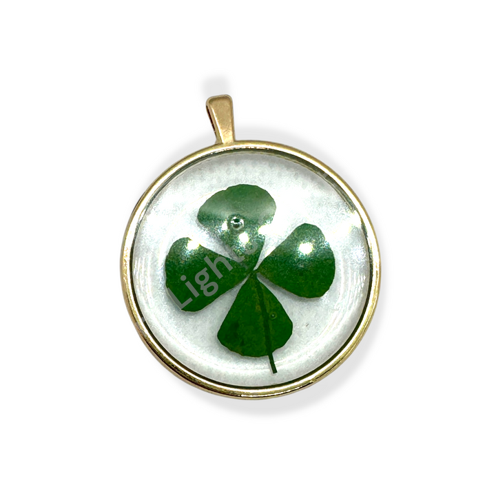 Four Leave Clover Acrylic and Glass Charm 30mm Pendant
