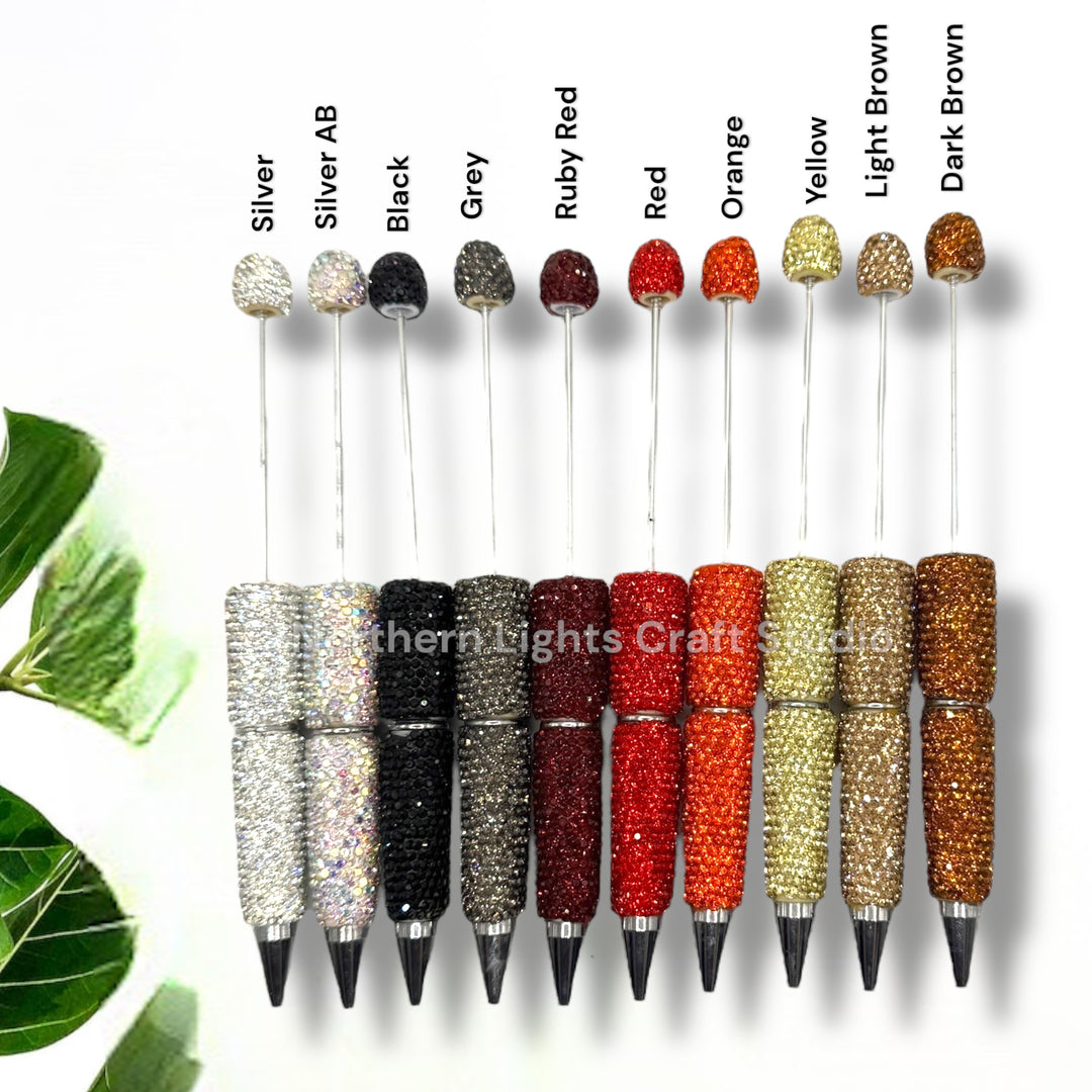 Beadable Rhinestone Pens Solid Colors