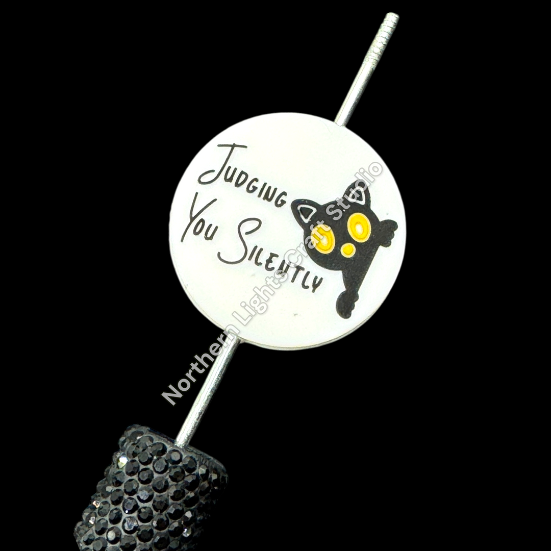 Judging You Silently  Focal Bead