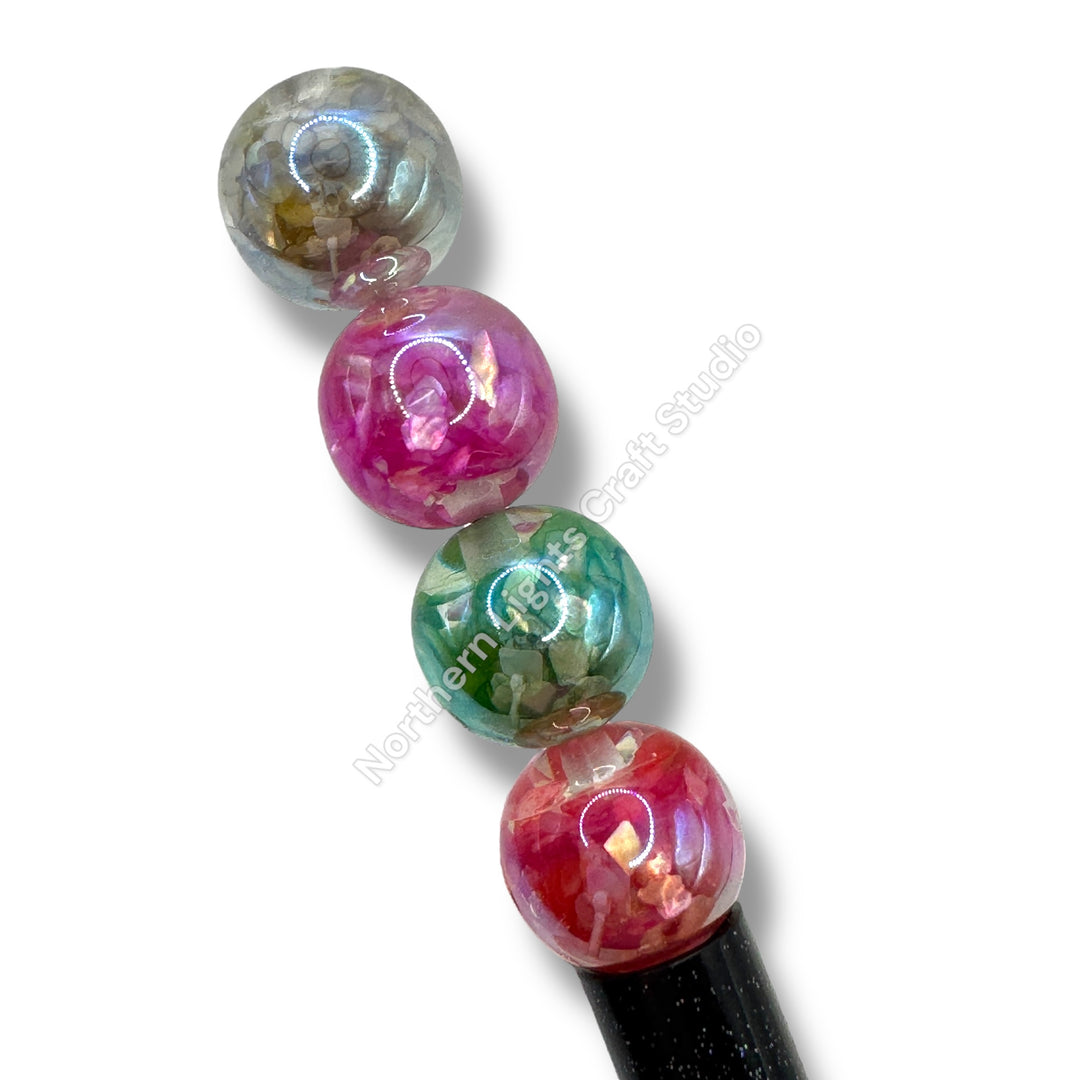 UV Coated Acrylic Shell Beads - 16mm - 20pc.