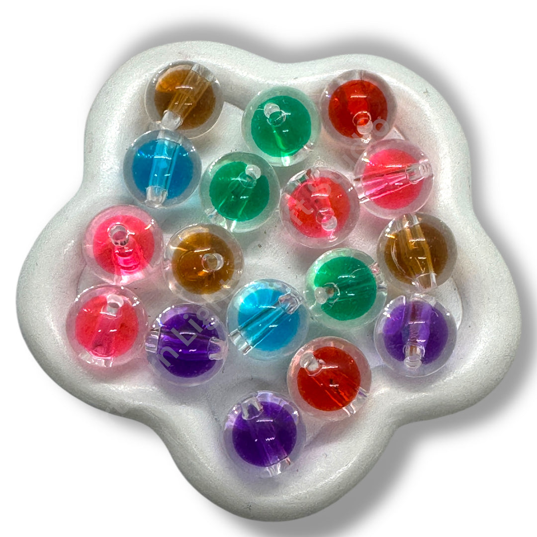 Double Layer Jelly-Looking Acrylic 16mm Beads - 20pcs.