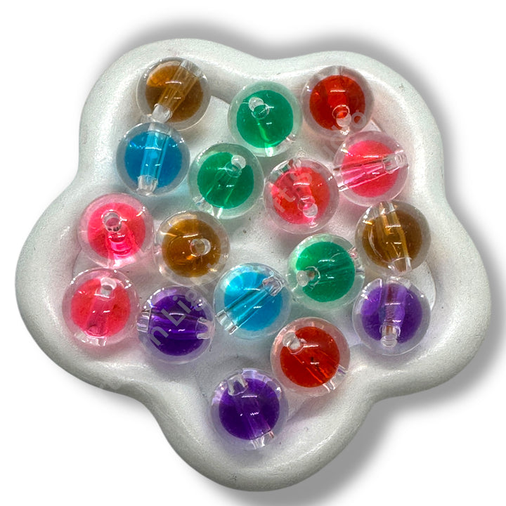 Double Layer Jelly-Looking Acrylic 16mm Beads - 20pcs.