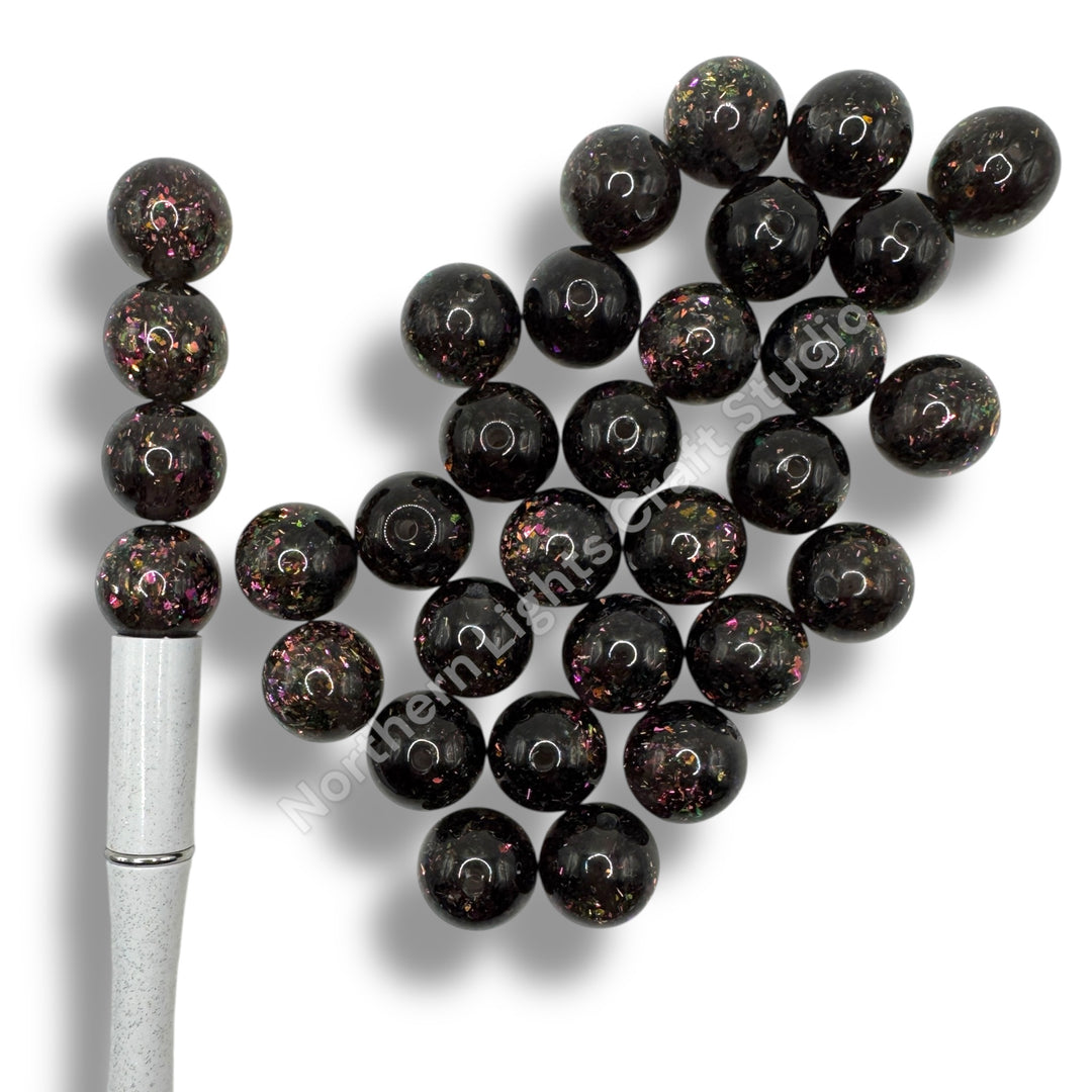 Irridescent Purple Flake 16mm Bead - 20pc.